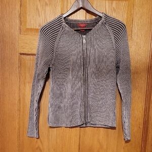 Sundance Gray Ribbed Women's Cardigan